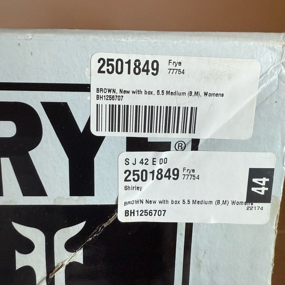 Frye Dark Brown Leather Shirley Riding Plate Boots - Picture 6 of 9